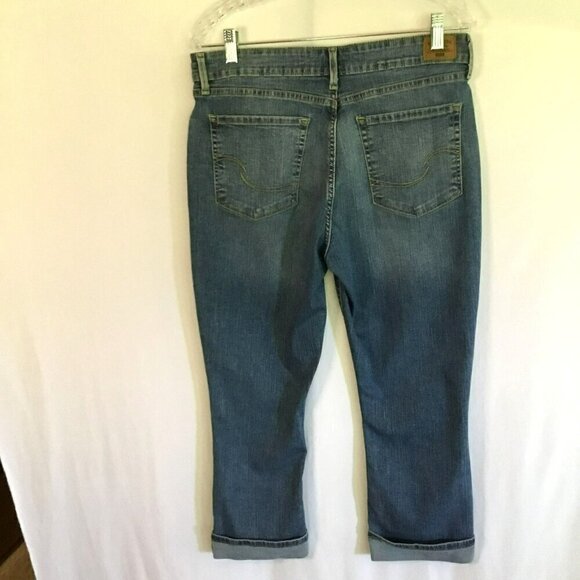Levi's Signature Capri Jeans Women's Size 12 Mid Rise Cuffed Denim Medium Wash - Picture 7 of 13